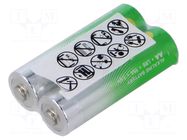 Battery: alkaline; AA; 1.5V; non-rechargeable; 2pcs; SUPER G-TECH GP