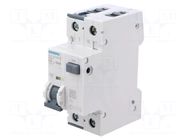 RCBO breaker; Inom: 16A; Ires: 10mA; Poles: 1+N; 230/400VAC; IP20 SIEMENS