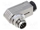 Connector: M16; plug; male; soldering; for cable; PIN: 6; 5A; 300V AMPHENOL