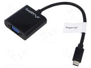 Adapter; USB 3.1; USB C plug,VGA female; nickel plated; 0.15m LANBERG