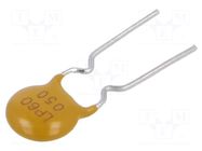 Fuse: PTC polymer; 500mA; Imax: 40A; THT; Iswitch.max: 2.5A WAYON