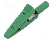 Crocodile clip; 6A; 60VDC; 30VAC; green; Overall len: 41.5mm HIRSCHMANN T&M