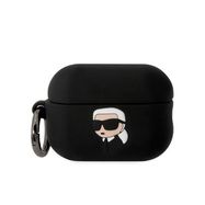 Karl Lagerfeld KLAP2RUNIKK AirPods Pro 2 cover black/black Silicone Karl Head 3D, Karl Lagerfeld
