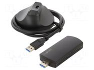 PC extension card: WiFi network; USB A socket,USB A plug; black LOGILINK