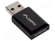 PC extension card: WiFi network; USB A plug; USB 2.0; black LANBERG