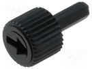 Knob; shaft knob; black; 10.8mm; for mounting potentiometers ACP