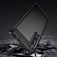 Carbon Case cover for Sony Xperia 1 V flexible silicone carbon cover black, Hurtel
