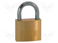 Padlock; shackle; brass; Protection: medium (level 6); A: 50mm KASP