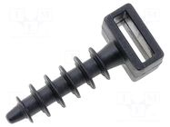 Peg; polyamide; UL94V-2; black; H: 24.7mm; H1: 6.3mm; L: 12.5mm KSS WIRING