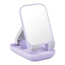 Baseus Seashell Series adjustable phone stand with mirror - purple, Baseus