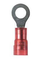 RING TERMINAL, NYLON INSULATED, 22 - 18 AWG, #8 STUD SIZE, FUNNEL ENTRY
