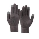 Woven winter phone gloves - gray, Hurtel