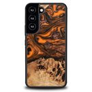 Wood and resin case for Samsung Galaxy S22 Bewood Unique Orange - orange and black, Bewood