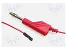 Test lead; 60VDC; 3A; with 4mm axial socket; Len: 1m; red HIRSCHMANN T&M