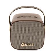 Guess Bluetooth speaker GUWSB2P4SMW Speaker mini brown/bown 4G Leather Script Logo with Strap, Guess
