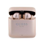 Guess GUTWSSU20ALEGP TWS Bluetooth Earphones + Dock Rose Gold/Rose Gold Printed Logo, Guess
