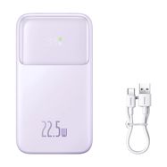 Baseus Comet Series powerbank with display 10000mAh 22.5W - purple + USB-A / USB-C cable, Baseus