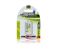 Akumulators 6F22 (E-Block, R22, 6R61) 8.4V 200mAh Ni-Mh ANSMANN