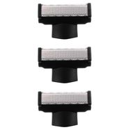 Set of 3 extra shaving heads for the Melissa 16680054 trimmer Black