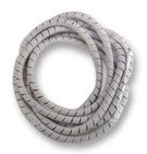 SLEEVING, SPIRAL, PE, 9MM, GRY, 5M