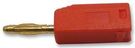 PLUG, 2MM, STACKABLE, RED
