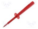 Probe tip; 16A; red; Tip diameter: 4mm; Socket size: 4mm ELECTRO-PJP