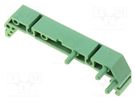 DIN rail mounting bracket; 72x11mm; Body: green ELBAG
