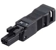 LIGZDA, WINSTA MINI, 2 POLU, MELNA; Produktu diapazons:WINSTA MINI sērija; Kontaktu skaits:2 kontakti; veids: ietvere; ar atstarpēm:-; kontakta pārtra