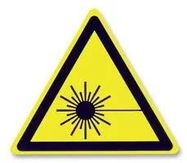 LABEL,  WARNING LASER, 25MM,  CARD 25