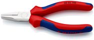 KNIPEX 20 05 140 Flat Nose Pliers with multi-component handles chrome-plated 140 mm