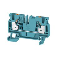 Caurplūdes terminālis A2C 4 BL, "Push in" veids, montējams uz DIN sliedes, zils, 4 mm² vadam, Weidmuller