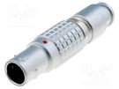 Connector: circular; 1B; plug; male; PIN: 8; soldering; for cable; 5A LEMO