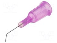Needle: steel; 0.5"; Size: 30; bent at 45°; 0.15mm; polypropylene FISNAR