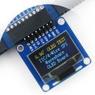 Two-color graphical OLED display 0.96 '' (A) 128x64px SPI/I2C - angled connectors - Waveshare 9085