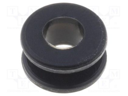 Grommet; Ømount.hole: 4.5mm; Øhole: 3.5mm; rubber; black FIX&FASTEN FIX-GR-53