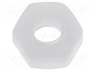Nut; hexagonal; M3; polyamide; H: 2.7mm; 5.5mm FIX&FASTEN