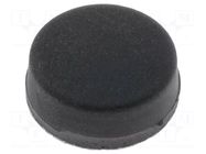 Self-adhesive foot; black; rubber; A: 10mm; B: 9.5mm; C: 4.5mm FIX&FASTEN
