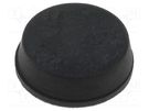 Self-adhesive foot; black; rubber; A: 12.7mm; B: 11.5mm; C: 4mm FIX&FASTEN