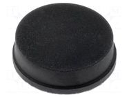 Self-adhesive foot; black; rubber; A: 11.3mm; B: 10.7mm; C: 3.2mm FIX&FASTEN