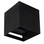 Sieninis lauko šviestuvas CUBE G9 IP65, reguluojamo izglītības kampo, juodas krāsas