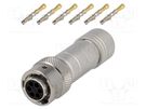 Connector: circular; plug; for cable; PIN: 6; female; crimped; RT360 AMPHENOL