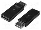 Adapter; DisplayPort 1.1a; DisplayPort plug,HDMI socket; black DIGITUS