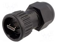 Connector: USB B micro; plug; Data-Con-X; for cable; soldering SWITCHCRAFT