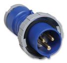 CONN, MAINS PLUG, 16A, 250V, BLUE