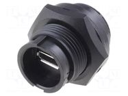 Adapter; socket; Data-Con-X; PIN: 5; straight; USB 2.0; IP67,IP68 SWITCHCRAFT