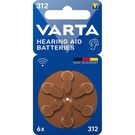 Hearing Aid Batteries Type 312 6-Blister