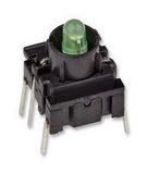 TACTILE SWITCH, SPST, 0.05A, 24VDC, TH