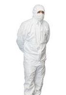 CLEAN ROOM DISPOSABLE COVERALL, MEDIUM