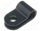 Fixing clamp; Cable P-clips; ØBundle : 5mm; W: 10mm; polyamide HELLERMANNTYTON
