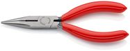 KNIPEX 25 01 140 Snipe Nose Side Cutting Pliers (Radio Pliers) with plastic coating black atramentized 140 mm